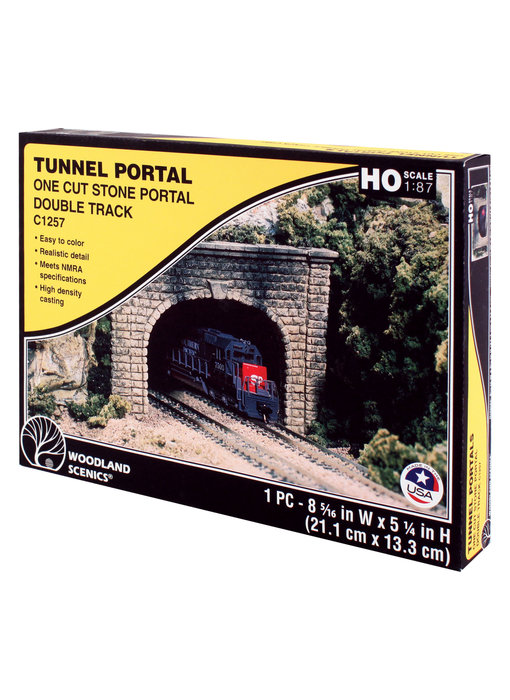 Woodland Scenics Tunnel Portal cut stone - Double (Ho) C1257
