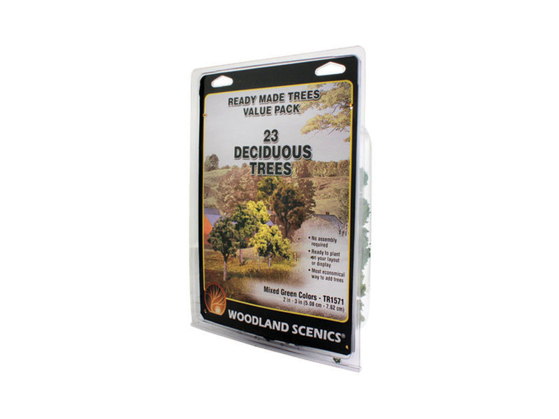 Woodland Scenics Woodland Scenics Ready - Mixed Green deciduous (2-3 inches ) (23/Pk) TR1571