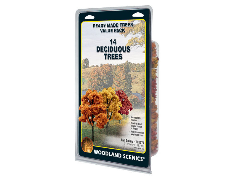 Woodland Scenics Woodland Scenics Ready - Fall Colors deciduous (3-5 inches) (14/Pk) TR1577