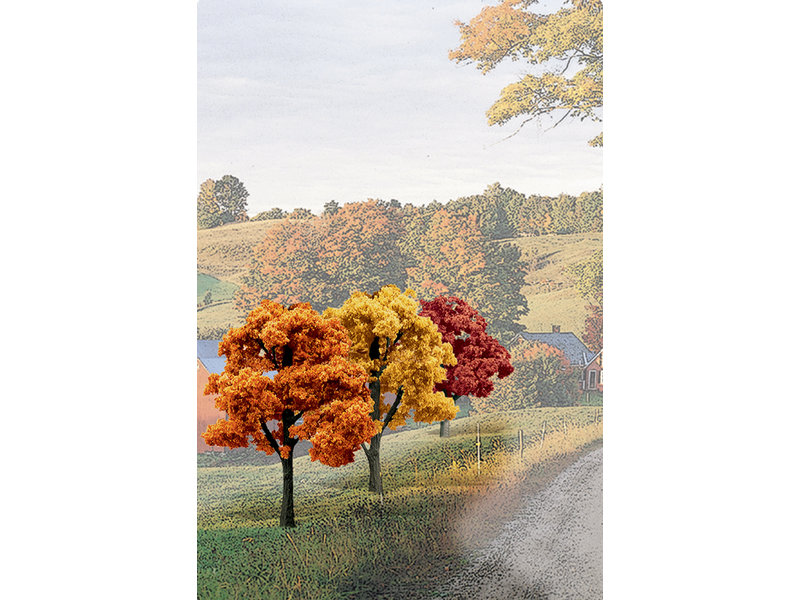 Woodland Scenics Woodland Scenics Ready - Fall Colors deciduous (3-5 inches) (14/Pk) TR1577