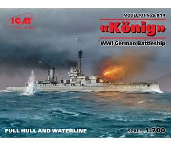 ICM Konig - WWI German Battleship, full hull and waterline