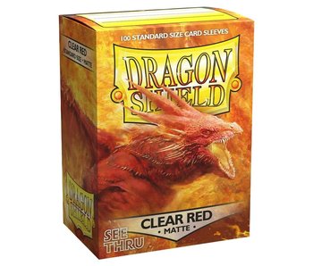 Dragon Shield Sleeves Matte Clear Red(100)
