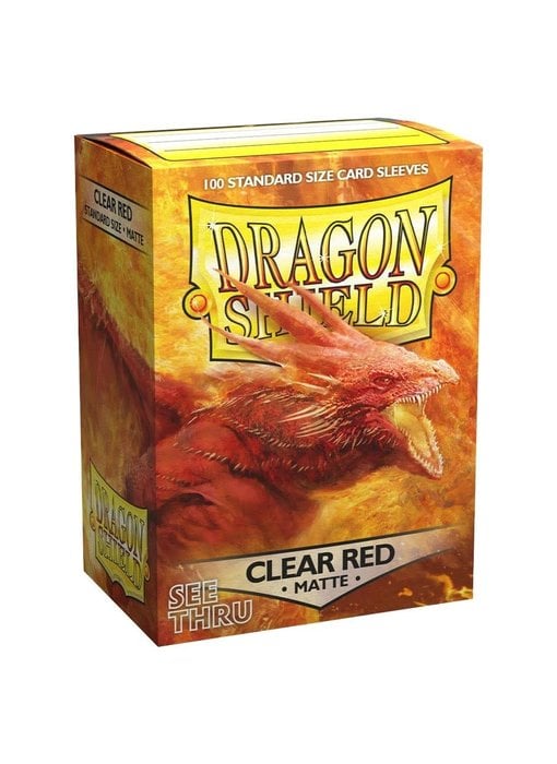 Dragon Shield Sleeves Matte Clear Red(100)
