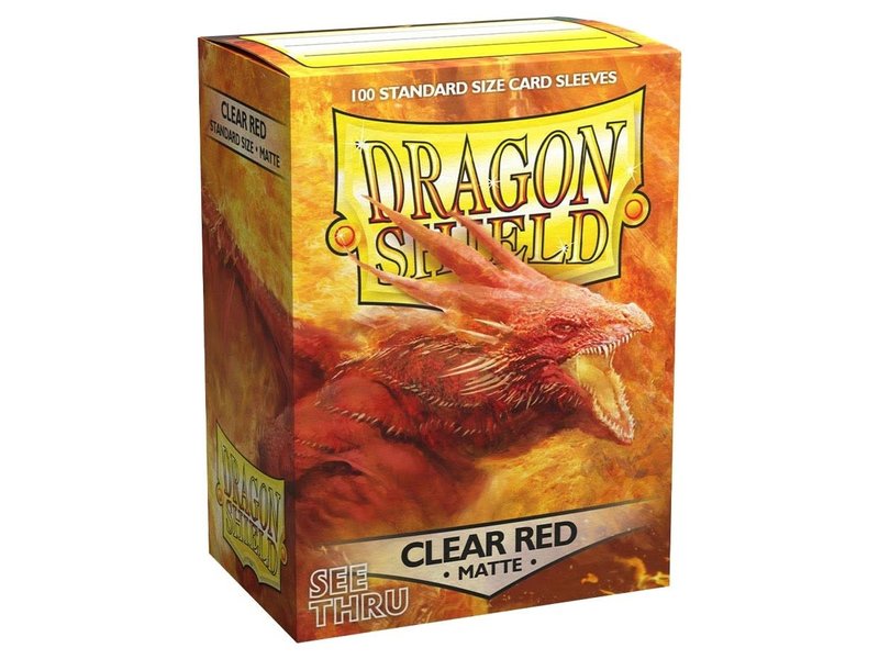 Dragon Shield Sleeves Matte Clear Red(100)