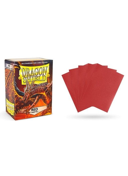 Dragon Shield Sleeves Matte Red(100)