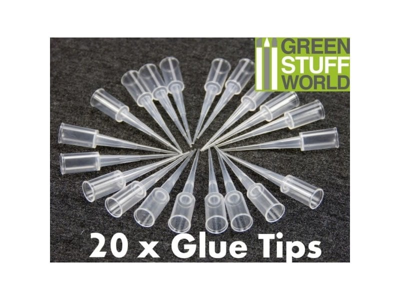 Green Stuff World GSW 20x Precision tips for Super Glue Bottles