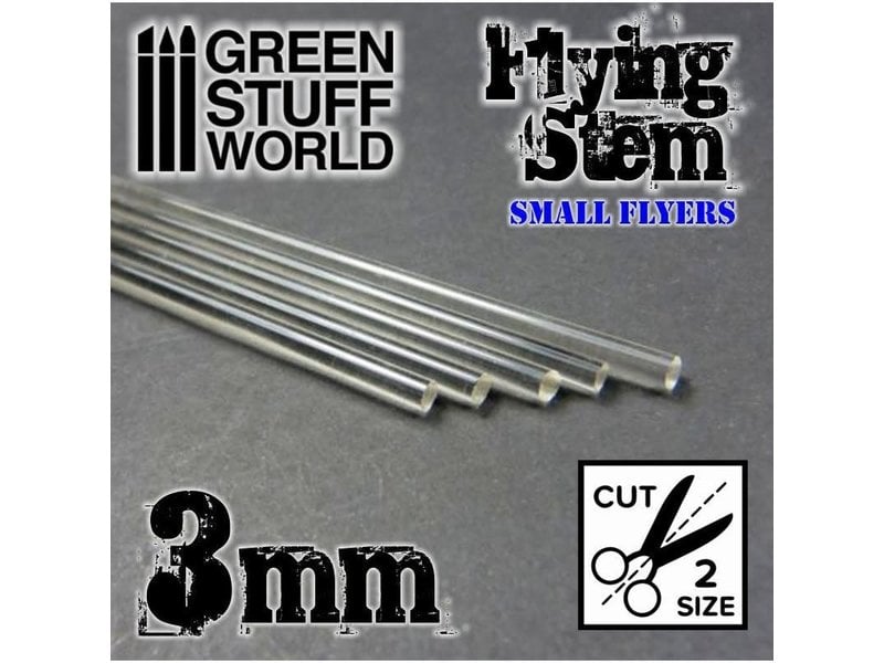 Green Stuff World GSW Acrylic Rods - Round 3 mm CLEAR