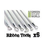 Green Stuff World GSW 6x Mini Ribbon Sculpting Tool Set
