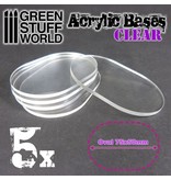 Green Stuff World GSW Acrylic Bases - Oval Pill 75x50mm CLEAR