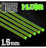 Green Stuff World GSW Acrylic Rods - Round 1.6 mm Fluor GREEN
