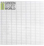 Green Stuff World GSW ABS Plasticard - LARGE RECTANGLES Textured Sheet - A4