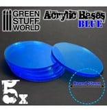Green Stuff World GSW Acrylic Bases - Round 55 mm CLEAR BLUE