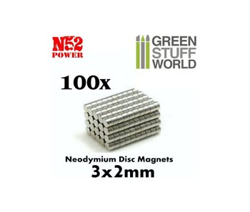 GSW Neodymium Magnets 3x2mm - 100 units (N52)