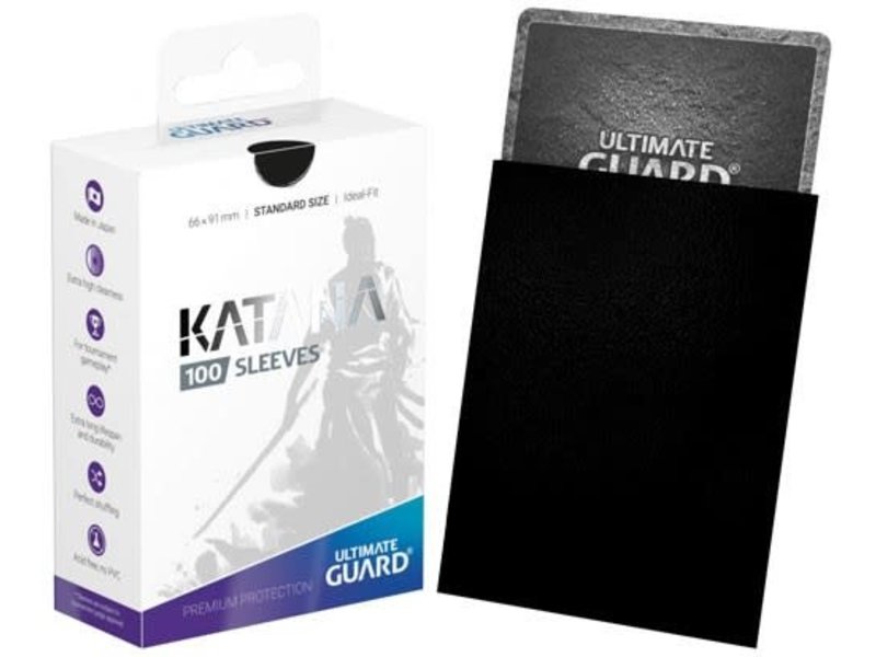Ultimate Guard Ultimate Guard Sleeves Katana Black 100Ct