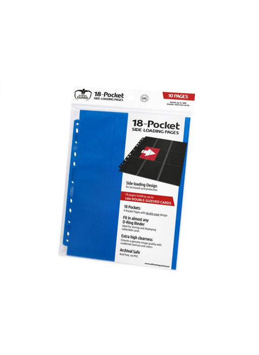 Ultimate Guard Supreme Pages Side-Loading 18-Pocket Blue 10Ct