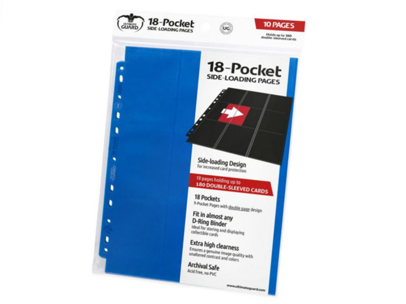 Ultimate Guard Supreme Pages Side-Loading 18-Pocket Blue 10Ct