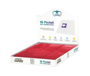 Ultimate Guard Supreme Pages Side-Loading 18-Pocket Red 50Ct