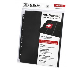 Ultimate Guard Supreme Pages Side-Loading 18-Pocket Black 10Ct