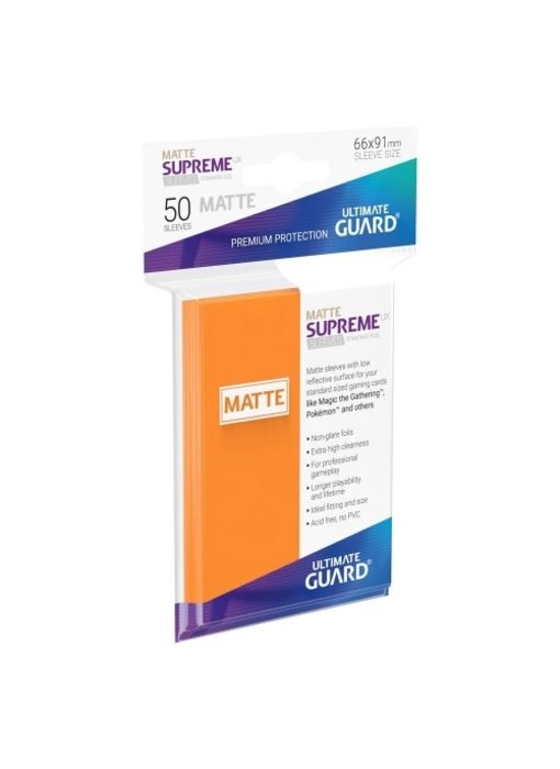 Ultimate Guard Sleeves Supreme Ux Matte Orange 50Ct