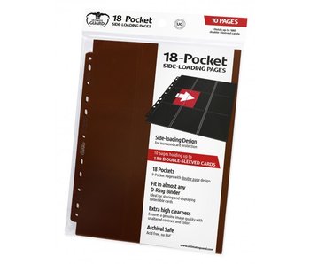 Ultimate Guard Supreme Pages Side-Loading 18-Pocket Brown 10Ct