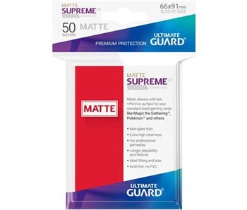 Ultimate Guard Sleeves Supreme Ux Matte Red 50Ct