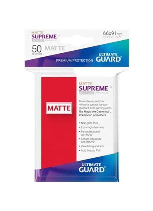 Ultimate Guard Sleeves Supreme Ux Matte Red 50Ct