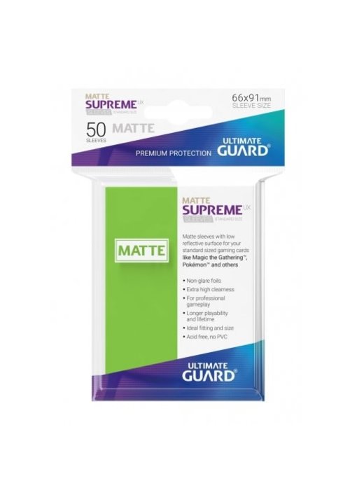 Ultimate Guard Sleeves Supreme Ux Matte Light Green 50Ct