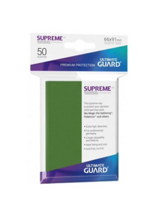 Ultimate Guard Sleeves Supreme Ux Green 50Ct