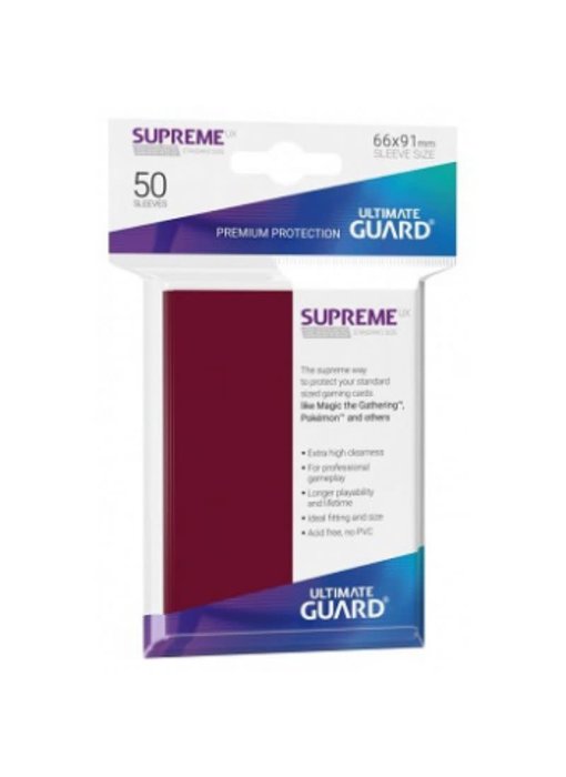 Ultimate Guard Sleeves Supreme Ux Burgundy 50Ct