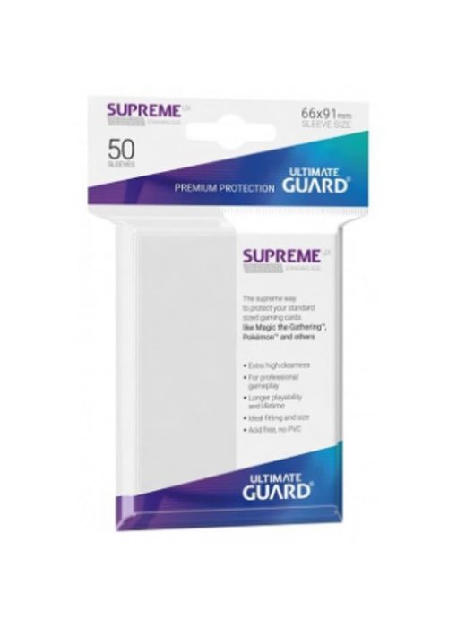 Ultimate Guard Sleeves Supreme Ux White 50Ct