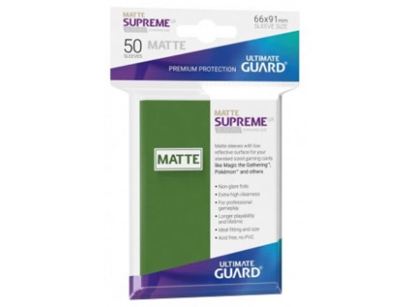Ultimate Guard Ultimate Guard Sleeves Supreme Ux Matte Green 50Ct
