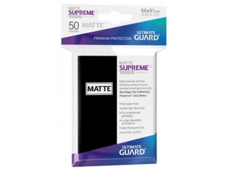 Ultimate Guard Ultimate Guard Sleeves Supreme Ux Matte Black 50Ct