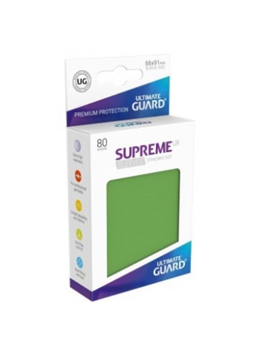 Ultimate Guard Sleeves Supreme Ux Green 80Ct