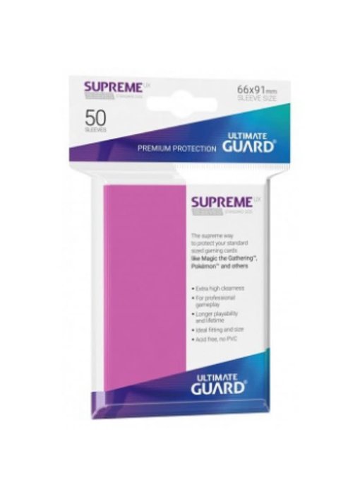 Ultimate Guard Sleeves Supreme Ux Pink 50Ct