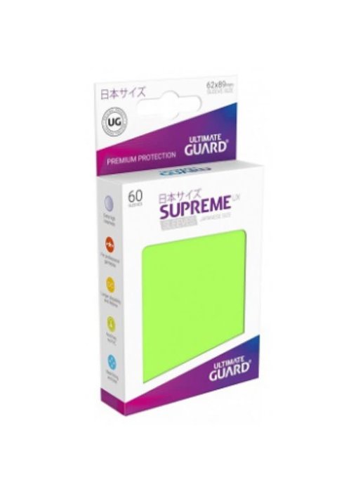 Ultimate Guard Sleeves Supreme Ux Small Lt Green 60Ct