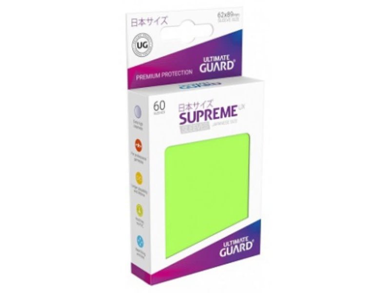 Ultimate Guard Sleeves Supreme Ux Small Lt Green 60Ct
