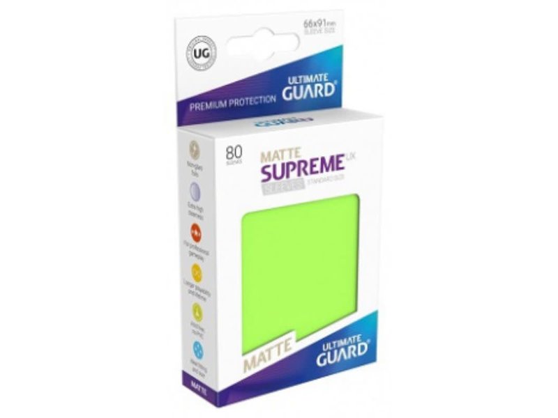 Ultimate Guard Ultimate Guard Sleeves Supreme Ux Matte Lt Green 80Ct