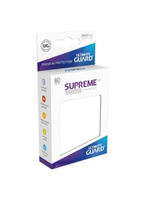 Ultimate Guard Sleeves Supreme Ux White 80Ct