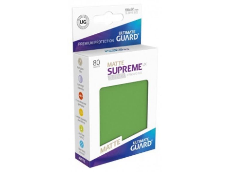 Ultimate Guard Ultimate Guard Sleeves Supreme Ux Matte Green 80Ct