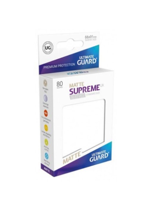 Ultimate Guard Sleeves Supreme Ux Matte White 80Ct