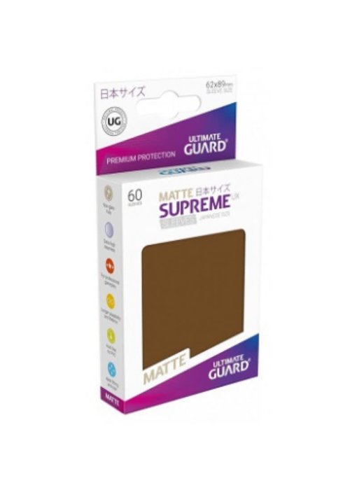 Ultimate Guard Sleeves Supreme Ux Small Matte Brown 60Ct