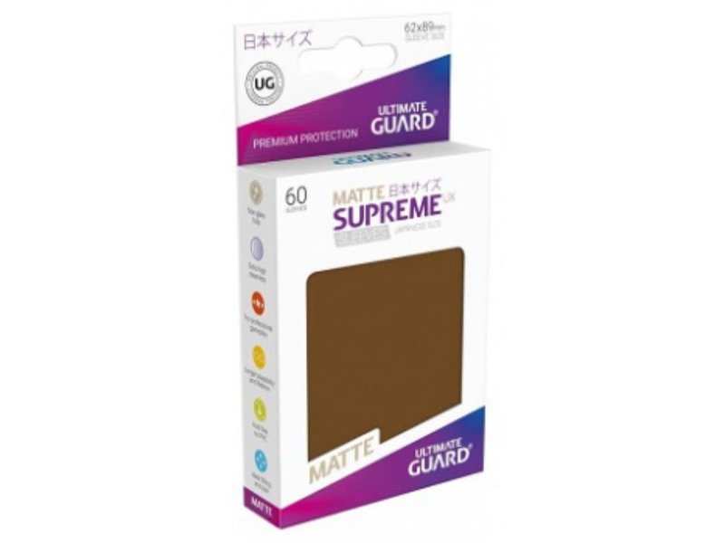 Ultimate Guard Ultimate Guard Sleeves Supreme Ux Small Matte Brown 60Ct