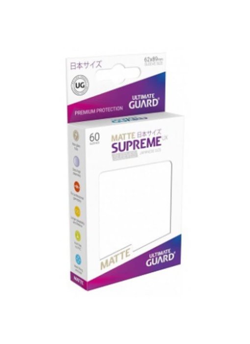 Ultimate Guard Sleeves Supreme Ux Small Matte White 60Ct