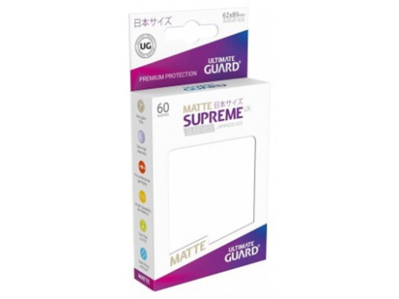 Ultimate Guard Ultimate Guard Sleeves Supreme Ux Small Matte White 60Ct