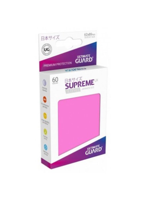 Ultimate Guard Sleeves Supreme Ux Small Pink 60Ct