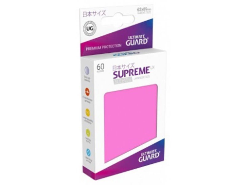 Ultimate Guard Ultimate Guard Sleeves Supreme Ux Small Pink 60Ct