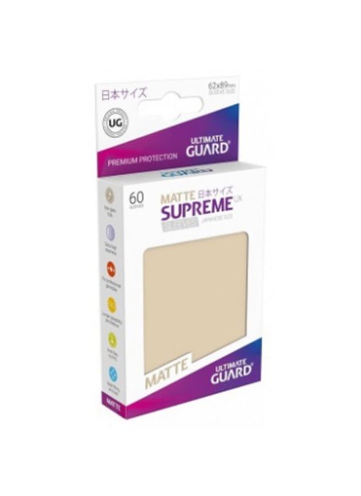 Ultimate Guard Sleeves Supreme Ux Small Matte Sand 60Ct