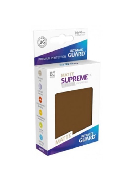 Ultimate Guard Sleeves Supreme Ux Matte Brown 80Ct