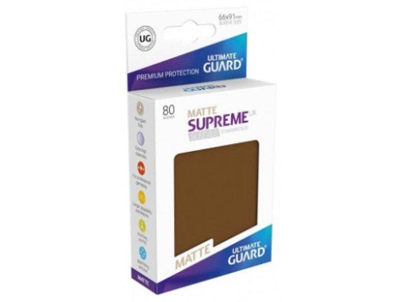 Ultimate Guard Ultimate Guard Sleeves Supreme Ux Matte Brown 80Ct