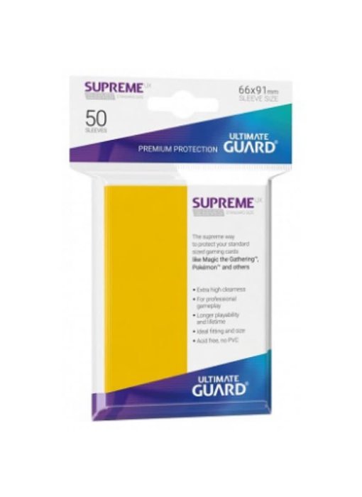 Ultimate Guard Sleeves Supreme Ux Yellow 50Ct